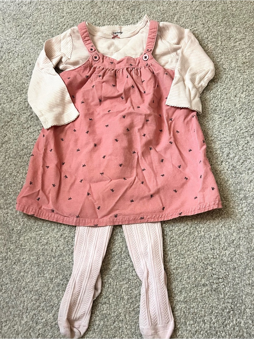 Carter's Pink and Cream Kids Set 24 m